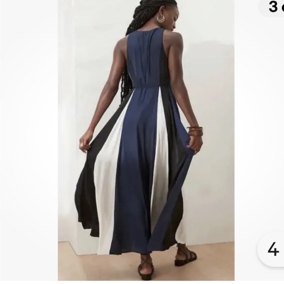 Banana Republic factory color block panel gown, size 2p - Picture 2 of 6